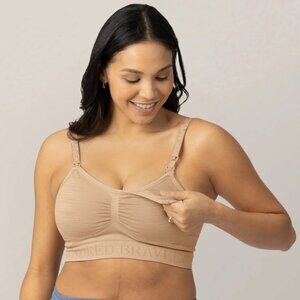 NWT Kindred Bravely Sublime Hands Free Pumping Nursing Bra Beige L Busty